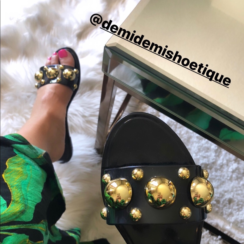 “TIANA” Sandal Slides In Black